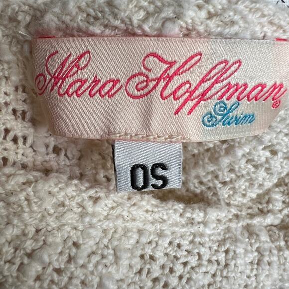 Mara Hoffman Woven Poncho in Loom Weaving Open Knit Cover Up OS - Picture 3 of 9